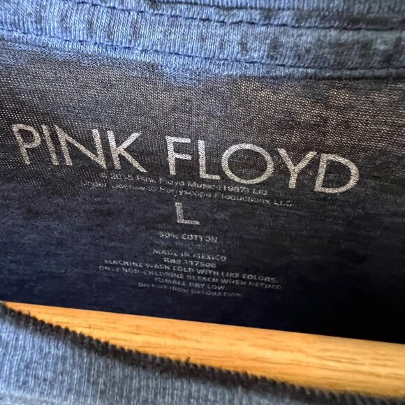 Pink Floyd T-Shirt Mens Size Large The Dark Side of the Moon Navy Band Music - Picture 13 of 15
